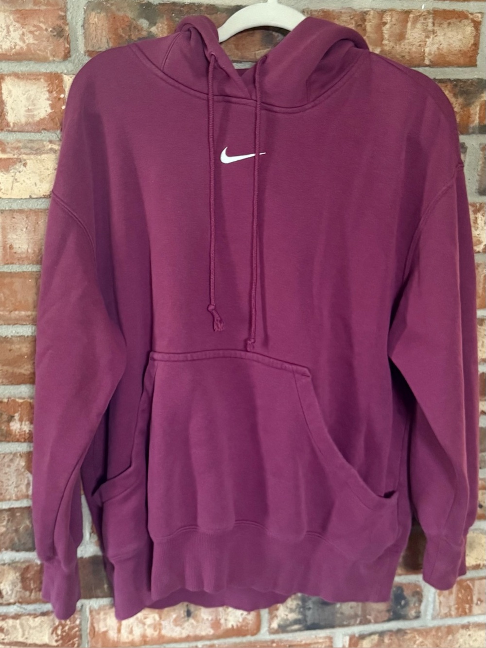 Nike Phoenix Fleece Oversized Hoodie with White Swoosh